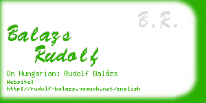 balazs rudolf business card